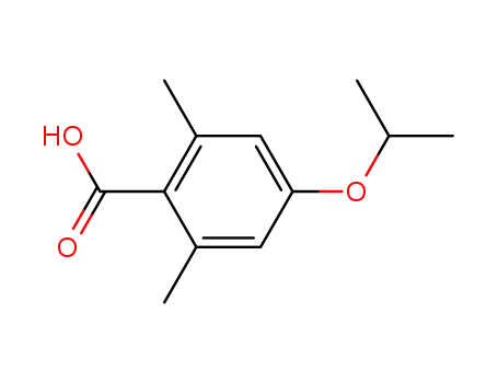 Molecular Structure of 100256-93-7 (4-ISOPROPOXY-2,6-DIMETHYLBENZOIC ACID)