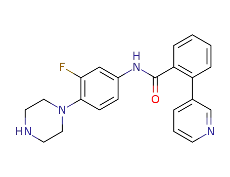 N-(3-fluoro-4-piperazin-1-yl-phenyl)-2-pyridin-3-yl-benzamide