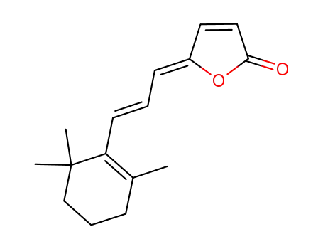Molecular Structure of 1188414-06-3 ((Z)-5-[(E)-3-(2,6,6-trimethylcyclohex-1-enyl)allylidene]furan-2(5H)-one)