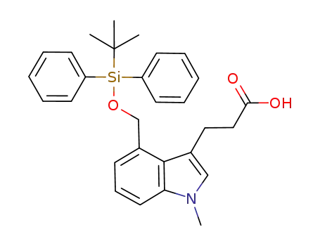 3-[4-(tert-butyldiphenylsilyloxymethyl)-1-methylindol-3-yl]propanoic acid