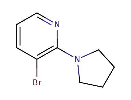 Molecular Structure of 1150561-84-4 (3-Bromo-2-(pyrrolidin-1-yl)pyridine)