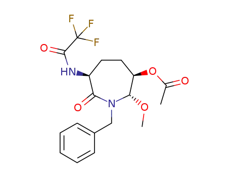 (3S,6R,7S)-6-acetoxy-1-benzyl-7-methoxy-3-(trifluoroacetamido)-azepan-2-one