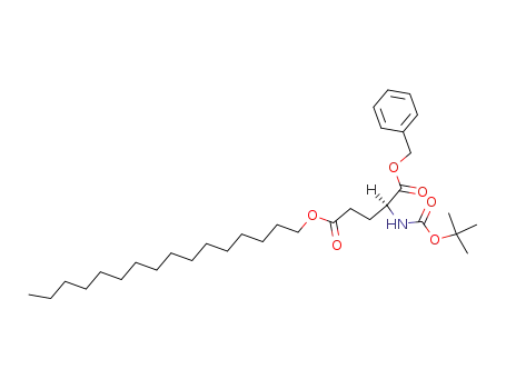 L-Glutamic acid, N-[(1,1-dimethylethoxy)carbonyl]-, 5-hexadecyl
1-(phenylmethyl) ester