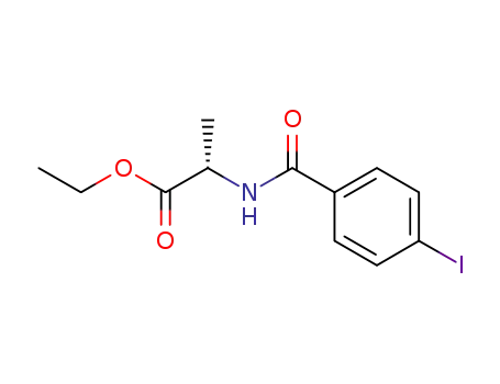 Molecular Structure of 1072115-61-7 (N-(4-iodobenzoyl)-L-alanine ethyl ester)
