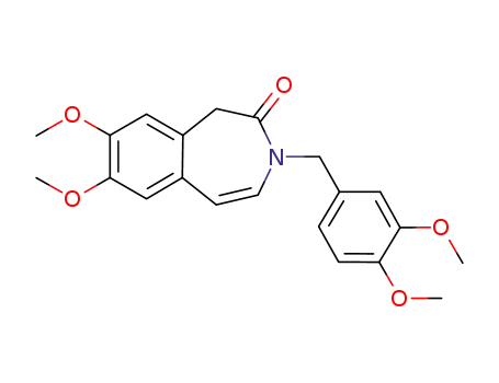 Molecular Structure of 1104967-46-5 (3-(3,4-dimethoxybenzyl)-7,8-dimethoxy-1,3-dihydrobenzo[d]azepin-2-one)