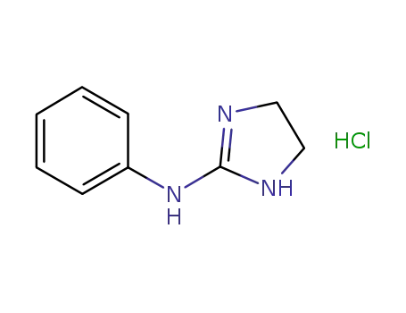 Molecular Structure of 50993-83-4 (1H-Imidazol-2-amine, 4,5-dihydro-N-phenyl-, monohydrochloride)