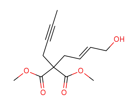 Molecular Structure of 852923-47-8 (2-butynyl-[(2E)-4-hydroxy-2-butenyl]propanedioic acid dimethyl ester)
