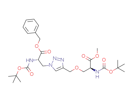 3-[4-(2(S)-benzyloxycarbonyl-2-tert-butoxycarbonylamino-ethoxymethyl)-1,2,3-triazol-1-yl]-2(S)-tert-butoxycarbonylamino-propionic acid methyl ester