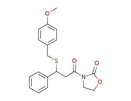 3-(3-(4-methoxybenzylthio)-3-phenylpropanoyl)oxazolidin-2-one