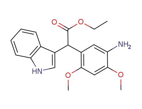 ethyl 2-(5-amino-2,4-dimethoxyphenyl)-2-(1H-indol-3-yl)acetate