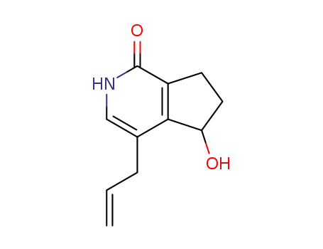 Molecular Structure of 171784-04-6 (1H-Cyclopenta[c]pyridin-1-one,2,5,6,7-tetrahydro-5-hydroxy-4-(2-propen-1-yl)-)