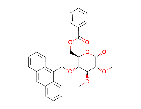 methyl 4-O-(9'-anthracenyl)methyl-6-O-benzoyl-2,3-di-O-methyl-α-D-glucopyranoside