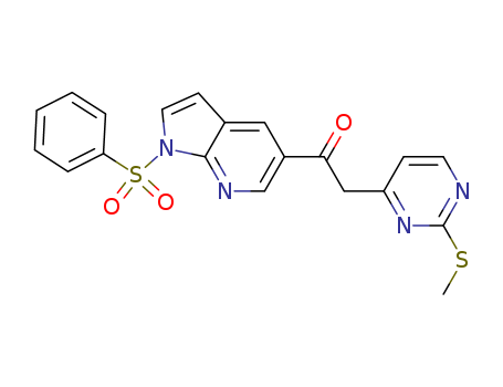 2-[2-(Methylthio)pyrimidin-4-yl]-1-[1-(phenylsulfonyl)-1H-pyrrolo[2,3-b]pyridin-5-yl]ethanone