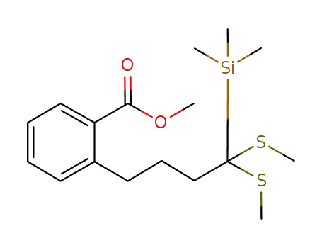 methyl 2-(4,4-bis(methylthio)-4-(trimethylsilyl)-butyl)benzoate
