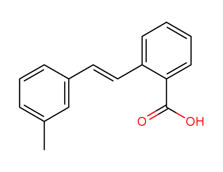 Molecular Structure of 61589-71-7 (Benzoic acid, 2-[2-(3-methylphenyl)ethenyl]-, (E)-)