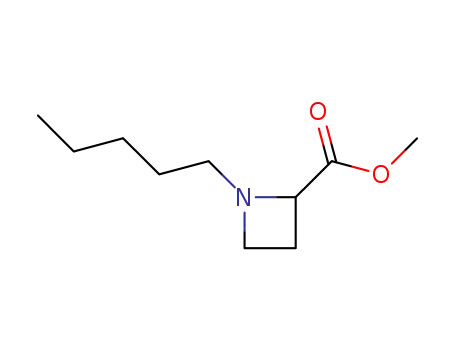 Molecular Structure of 62664-90-8 (2-Azetidinecarboxylic acid, 1-pentyl-, methyl ester)