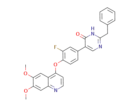 4(1H)-Pyrimidinone,
5-[4-[(6,7-dimethoxy-4-quinolinyl)oxy]-3-fluorophenyl]-2-(phenylmethyl)-