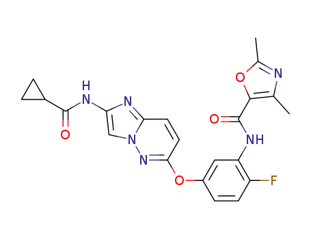 N-[5-({2-[(cyclopropylcarbonyl)amino]imidazo[1,2-b]pyridazin-6-yl}oxy)-2-fluorophenyl]-2,4-dimethyl-1,3-oxazole-5-carboxamide