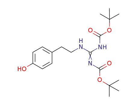 Molecular Structure of 191097-29-7 (4-[2-((N,N'-di-Boc)guanidino)ethyl]-phenol)