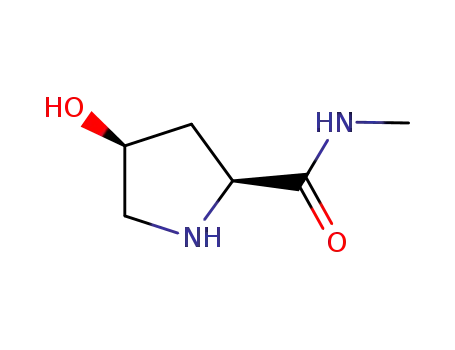 Molecular Structure of 143035-54-5 (2-Pyrrolidinecarboxamide,4-hydroxy-N-methyl-,(2S-trans)-(9CI))