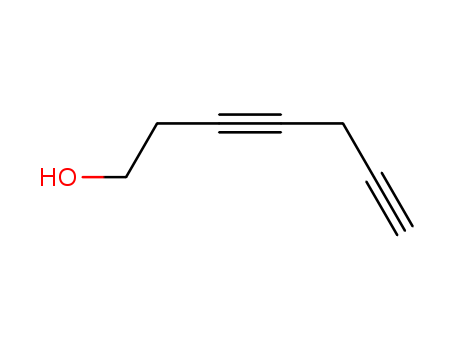 Molecular Structure of 180526-11-8 (3,6-Heptadiyn-1-ol)