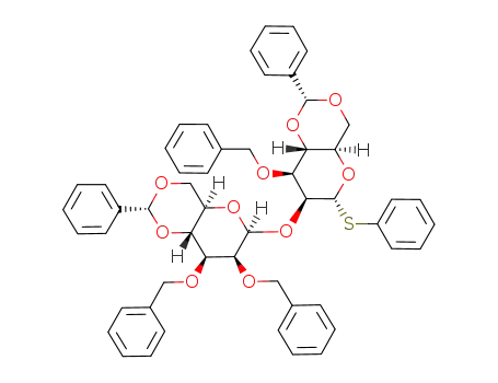 phenyl 2,3-di-O-benzyl-4,6-O-benzylidene-β-D-mannopyranosyl-(1->2)-3-O-benzyl-4,6-O-benzylidene-1-thio-α-D-mannopyranoside