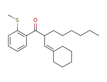 Molecular Structure of 1173936-88-3 (2-(cyclohexylidenemethyl)-1-(2-(methylthio)phenyl)octan-1-one)
