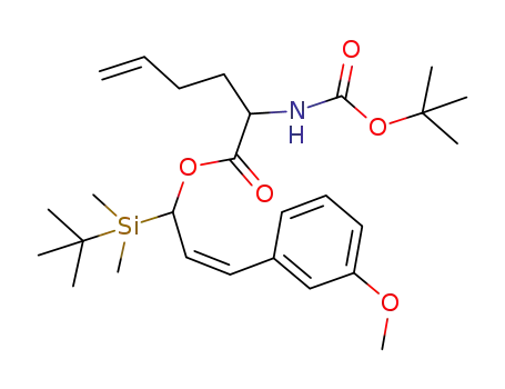tert-butyl 1-(((Z)-3-(3-methoxyphenyl)-1-(tert-butyldimethylsi-lyl)allyloxy)-carbonyl)pent-4-enylcarbamate