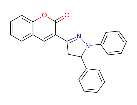 2H-1-Benzopyran-2-one, 3-(4,5-dihydro-1,5-diphenyl-1H-pyrazol-3-yl)-