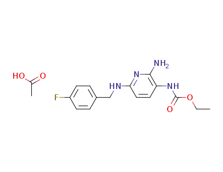 Molecular Structure of 1198579-27-9 (2-amino-3-carbethoxyamino-6-(4-fluoro-benzylamino)-pyridine acetate)