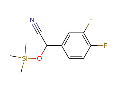 Molecular Structure of 177755-69-0 (3,4-difluoro-α-[(trimethylsilyl)oxy]benzeneacetonitrile)