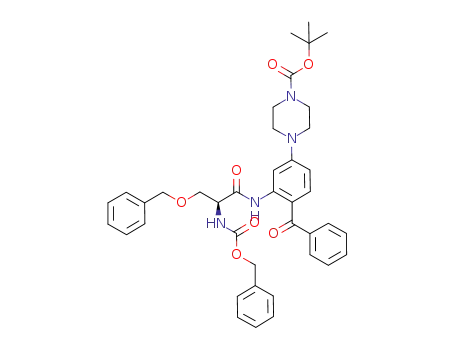 2-(benzyloxycarbonylamino)-N-[2-benzoyl-5-(4-(tert-butoxycarbonyl)piperazin-1-yl)phenyl]-3-(benzyloxy)propanamide