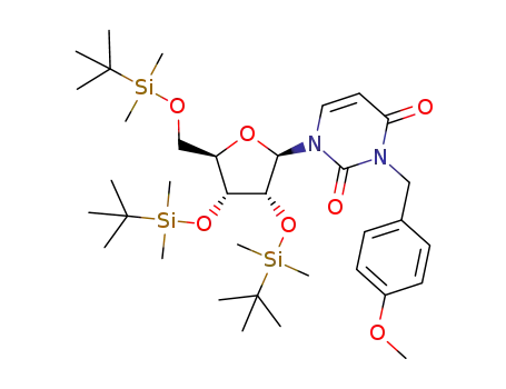 2',3',5'-tris(O-tert-butyldimethylsilyl)-3-(p-methoxybenzyl)uridine