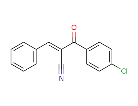 Molecular Structure of 64646-26-0 (Benzenepropanenitrile, 4-chloro-b-oxo-a-(phenylmethylene)-)