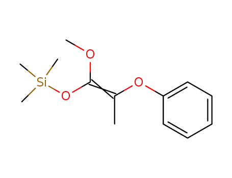 Molecular Structure of 79388-34-4 (Silane, [(1-methoxy-2-phenoxy-1-propenyl)oxy]trimethyl-)