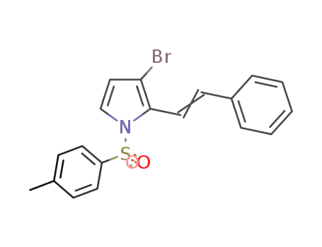 Molecular Structure of 168030-84-0 (3-bromo-2-styryl-1-tosylpyrrole)
