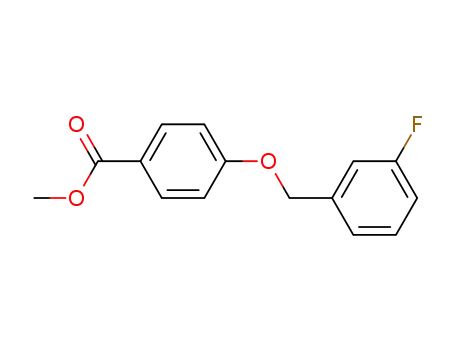 Molecular Structure of 454473-78-0 (METHYL 4-[(3-FLUOROBENZYL)OXY]BENZENECARBOXYLATE)