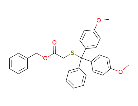 Molecular Structure of 1186663-59-1 (benzyl S-(4,4'-dimethoxytrityl)mercaptoacetate)