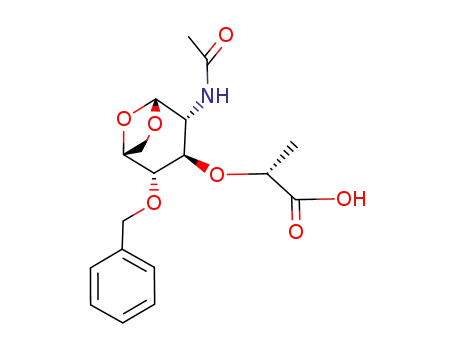 2-Acetamido-1,6-anhydro-4-O-benzyl-3,O-<(1R)-1-carboxyethyl>-2-desoxy-β-D-glucopyranose