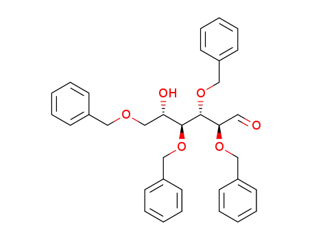 Molecular Structure of 53081-25-7 (2,3,4,6-TETRA-O-BENZYL-D-GALACTOPYRANOSE)
