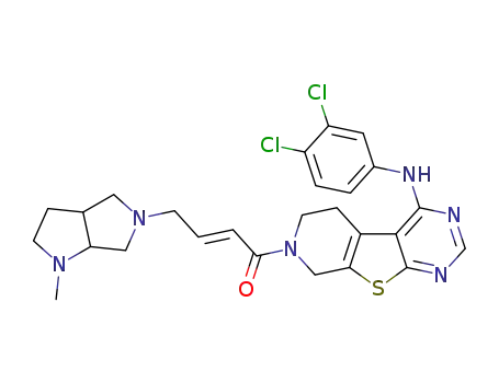 N-(3,4-dichlorophenyl)-7-[(2E)-4-(1-methylhexahydropyrrolo[3,4-b]pyrrol-5(1H)-yl)but-2-enoyl]-5,6,7,8-tetrahydropyrido[4',3':4,5]thieno[2,3-d]pyrimidin-4-amine