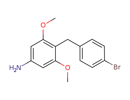 Molecular Structure of 1092389-35-9 (4-(4-Bromobenzyl)-3,5-dimethoxyaniline)