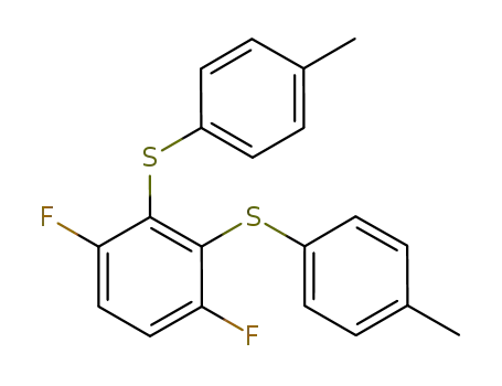 Molecular Structure of 1055876-49-7 (3,6-difluoro-1,2-bis(p-tolylthio)benzene)