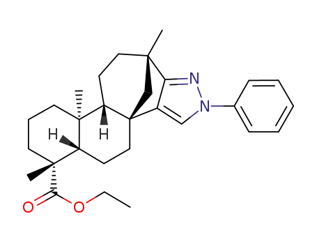 ethyl (3S,6bS,8aS,9R,12aS,12bS)-1,3,5,7,8,8a,9,10,11,12,12a,12b-dodecahydro-3,9,12a-trimethyl-5-phenyl-2H-3,6b-methanonaphtho[2',1': 3,4]cyclohepta[1,2-c]pyrazole-9-carboxylate