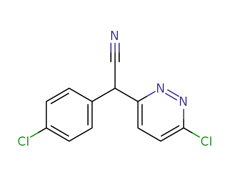 Molecular Structure of 339008-49-0 ((4-Chlorophenyl)-(6-chloropyridazin-3-yl)-acetonitrile)