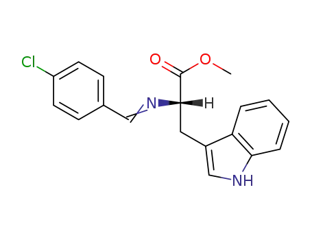 Molecular Structure of 139258-97-2 (L-Tryptophan, N-[(4-chlorophenyl)methylene]-, methyl ester)