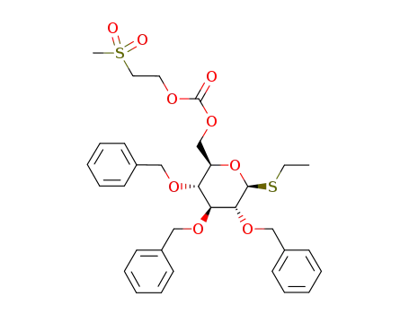 ethyl 2,3,4-tri-O-benzyl-6-O-methylsulfonylethoxycarbonyl-1-thio-β-D-glucopyranoside