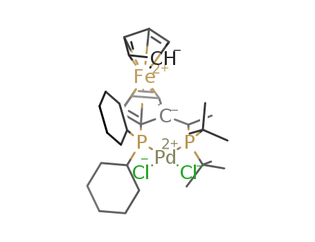 (R)-1-[(SP)-2-(Dicyclohexylphosphino)ferrocenyl]ethyldi-tert-butylphosphine palladium(II) dichloride