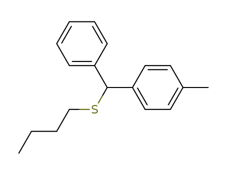 Molecular Structure of 84811-73-4 (1-methyl-4-[phenyl(butylthio)methyl]-benzene)