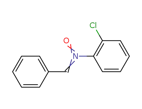 Molecular Structure of 71013-75-7 (Benzenamine, 2-chloro-N-(phenylmethylene)-, N-oxide)